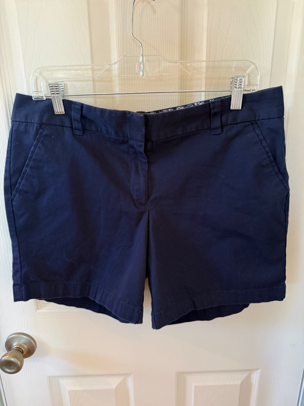 Women's Tailored Navy Chino Bermuda Shorts